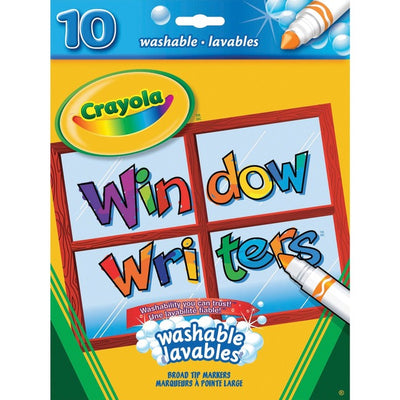 Crayola Markers, Broad Line Washable 10 ct - Window Writers (CYO56-9704)