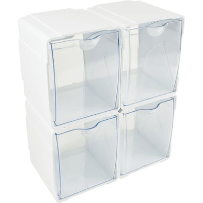 Deflecto Tilt Bin Interlocking Storage Organizer (DEF421103)