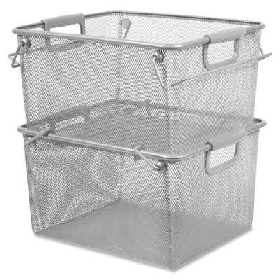 Lorell Carry Handle Stacking Mesh Storage Bin (LLR84247)