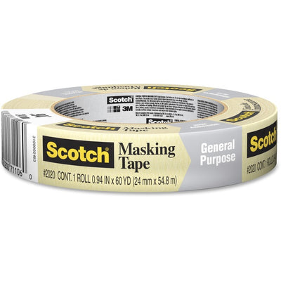Scotch Masking Tape for Production Painting 2020-24A, 24 mm x 55 m (MMM2020-24AP)