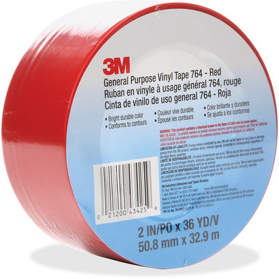 3M General Purpose 764 Vinyl Tape (MMM7642X36RED)