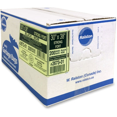 Ralston Industrial Garbage Bags 2600 Series - EcoLogo Recycled Black (RLS2673-01)