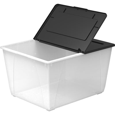 Storex 60L Flip Top File Storage Tote (STX00900U04C)