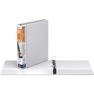 QuickFit PRO Heavy-Duty Single-Touch View Binder, Locking D Rings, 1.5 Inch, White (RGO90020)