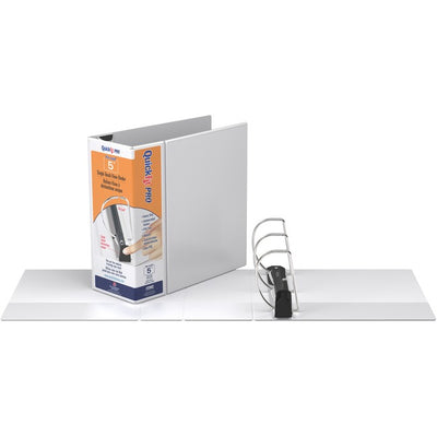QuickFit PRO Heavy-Duty Single-Touch View Binder, Locking D Rings, 5 Inch, White (RGO90070)