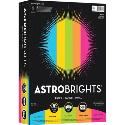 Astrobrights Color Paper - "Bright" 5-Color Assortment (NEE99608)