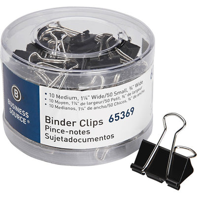 Business Source Small/Medium Binder Clips Set (BSN65369)