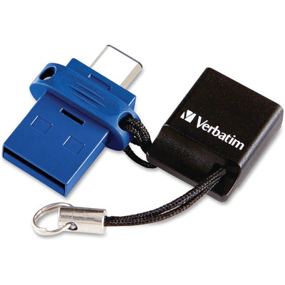 Microban 64GB Store 'n' Go Dual USB 3.2 Gen 1 Flash Drive for USB-C Devices - Blue (VER99155)