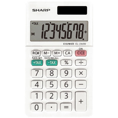 Sharp Calculators EL-244WB 8-Digit Professional Pocket Calculator (SHREL244WB)