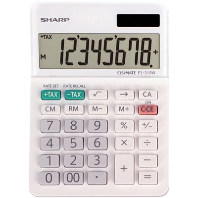 Sharp Calculators EL-310WB 8-Digit Professional Mini-Desktop Calculator (SHREL310WB)