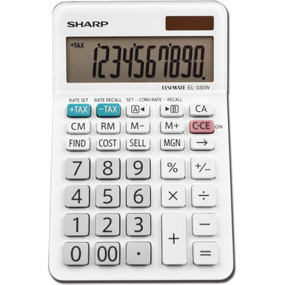 Sharp Calculators EL-330WB 10-Digit Professional Desktop Calculator (SHREL330WB)