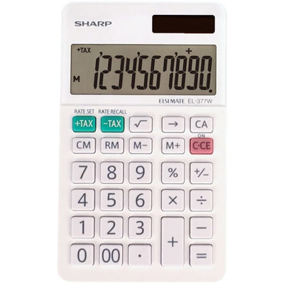 Sharp Calculators EL-377WB 10-Digit Professional Handheld Calculator (SHREL377WB)