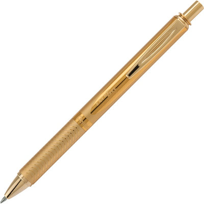 EnerGel Alloy Retractable Premium Liquid Gel Pen, (0.7mm) Metal Tip, Gold Barrel, Black Ink (PENBL407X-A)
