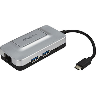 Verbatim USB-C 3-Port Hub with Gigabit Ethernet and Power Delivery (VER99354)