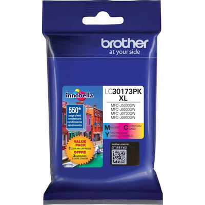 Brother Innobella LC30173PKS Original Ink Cartridge - Value Pack - Cyan, Magenta, Yellow (BRTLC30173PKS)