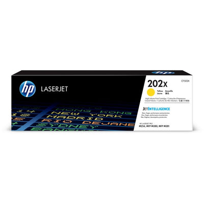 HP 202X - CF502X Toner Cartridge - Yellow (HEWCF502X)
