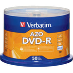 Verbatim AZO DVD-R 4.7GB 16X with Branded Surface - 50pk Spindle (VER95101)