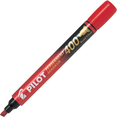 Pilot 400 Chisel Tip Permanent Markers (PILSCA400-RD)
