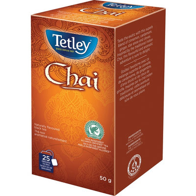 Tetley 100% Rainforest Alliance Certified Chai Tea (ECZTETCHAI25)