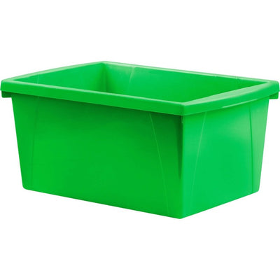 Storex 5.5 Gallon Storage Bins, Green (STX61485U06C)