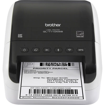 Brother QL-1110NWB Desktop Direct Thermal Printer - Monochrome - Label Print - USB - Bluetooth - Wireless LAN (BRTQL1110NWB)