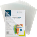 FOLDER TRANS LTR  *CLEAR*10/PK (BSN00606)