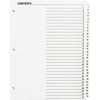 Business Source Table of Content Quick Index Dividers (BSN05859)