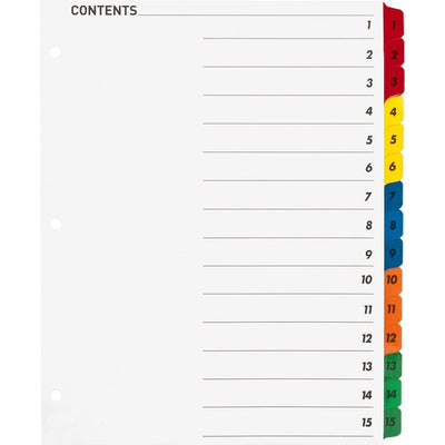 Business Source Table of Content Quick Index Dividers (BSN21904)