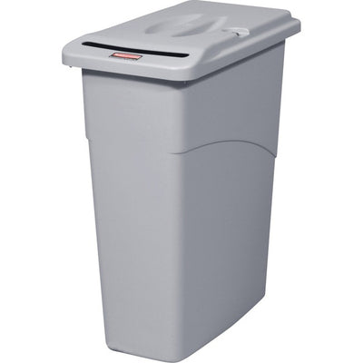 Rubbermaid Slim Jim Confidential with Lid 87.1l/ 23 Gal Light Gray (RUB294843)