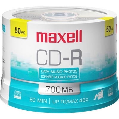 Maxell CD Recordable Media - CD-R - 48x - 700 MB - 50 / Pack (MAX648250)