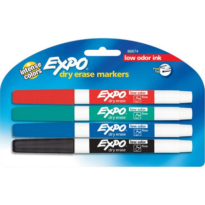 Sanford Expo Low-Odor Dry Erase Fine Tip Markers (SAN86674T)