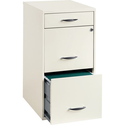 Lorell SOHO White 3-drawer File Cabinet (LLR19157)