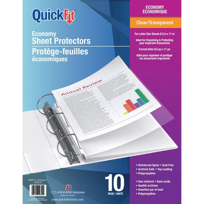 QuickFit Clear Economy Sheet Protectors (RGO52850)
