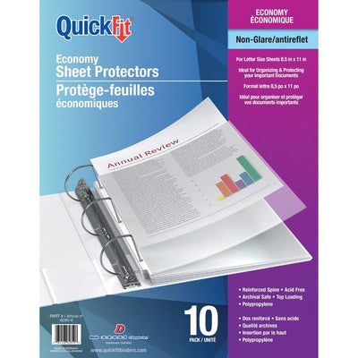 QuickFit Non-glare Economy Sheet Protectors (RGO62850)