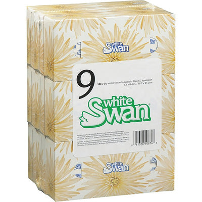 WHT SWAN TISSUE 9BOXES #10874 (KRI10874)