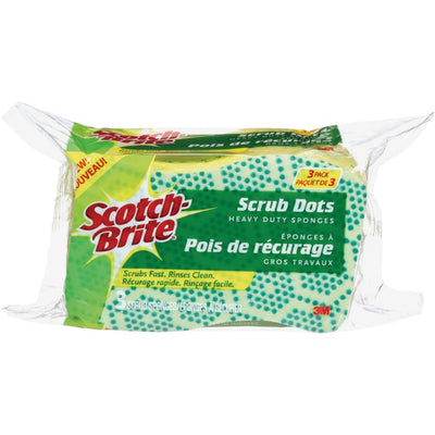SCRUB DOTS HVY DUTY SPONGE 3pk (MMM3030312CA)