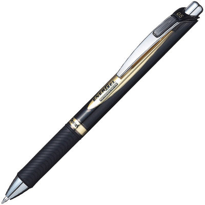 EnerGel Permanent Retractable Liquid Gel Pen, (0.5mm) Black Ink (PENBLP75-A)