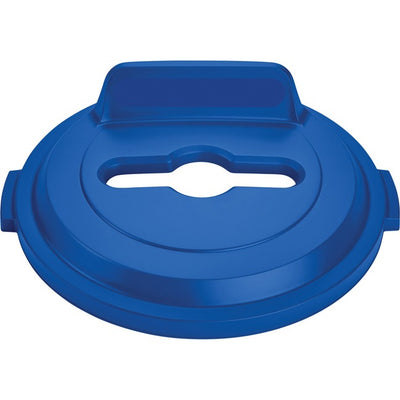 Rubbermaid Commercial BRUTE 32 Gal Lid Mixed Recycling Blue (RUB2018215)