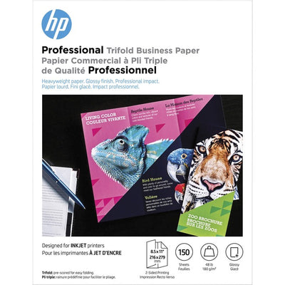 HP Professional Trifold Business Paper - White (HEW4WN12A)