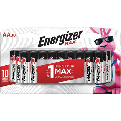 BATTERIES,ALKLINE,MAX,AA,30 (EVEE91BW30EM)