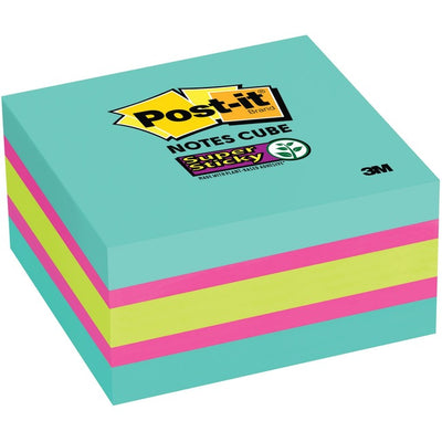 Post-it&reg; Super Sticky Notes Cubes (MMM2027SSAFGC)
