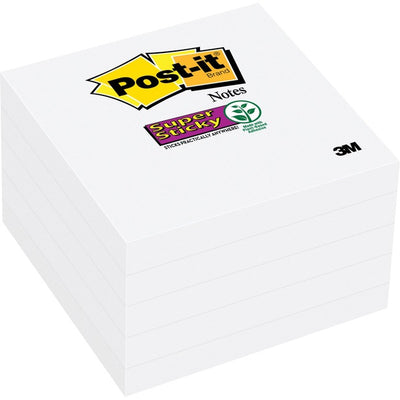 POST-IT S-STICK 3X3 90SH*WHITE (MMM654-5SSWC)