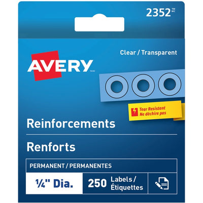 Avery&reg; Clear Reinforcement Labels 1/4" Diameter (AVE2352)