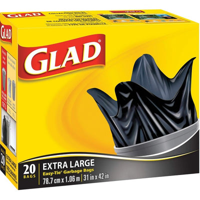 Glad Extra Large Easy Tie Garbage Bags (CLO30312)