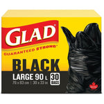 Glad Black 90L Large Bags (CLO11837PAK2)