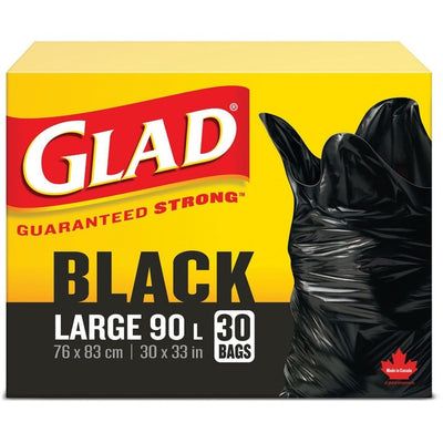 Glad Black 90L Large Bags (CLO11837PAK2)