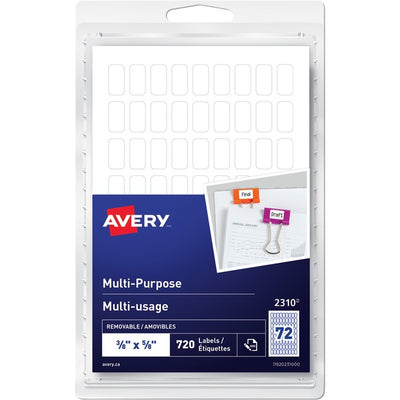Avery&reg; Multi-Purpose Removable LabelsHandwrite, 3/8" x -5/8" (AVE2310)