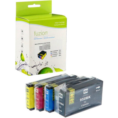 fuzion - Alternative for HP #950XL Compatible Inkjet Set- XL C/K/M/Y (GSUIJ950XLSET)