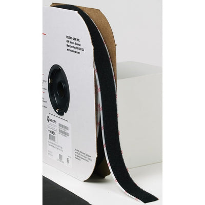 VELCRO BLACK ADHESIVE LOOPS 25.4mmX22.9m (VEK190984)