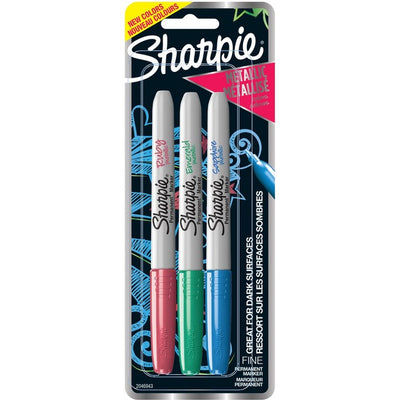 MARKR SHRP MTL RD/GN/BL FN,3PK (SAN2046943)